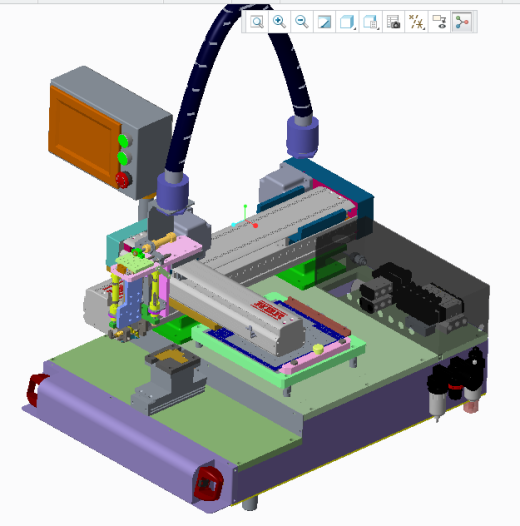 贴胶机、贴软胶垫的设备3D模型缩略图