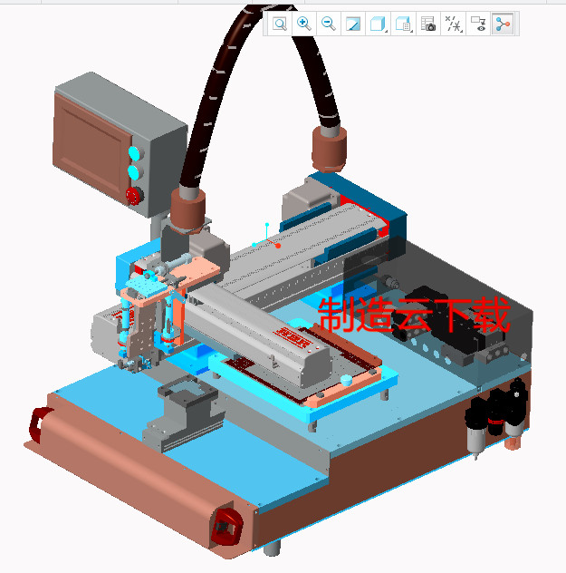 贴胶机、贴软胶垫的设备3D模型