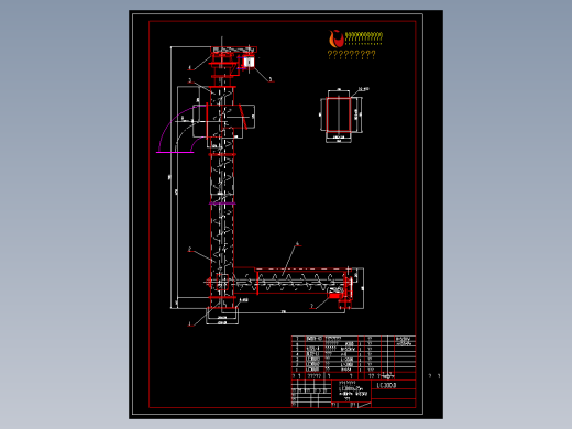 LC300X6.25m垂直螺旋输送机