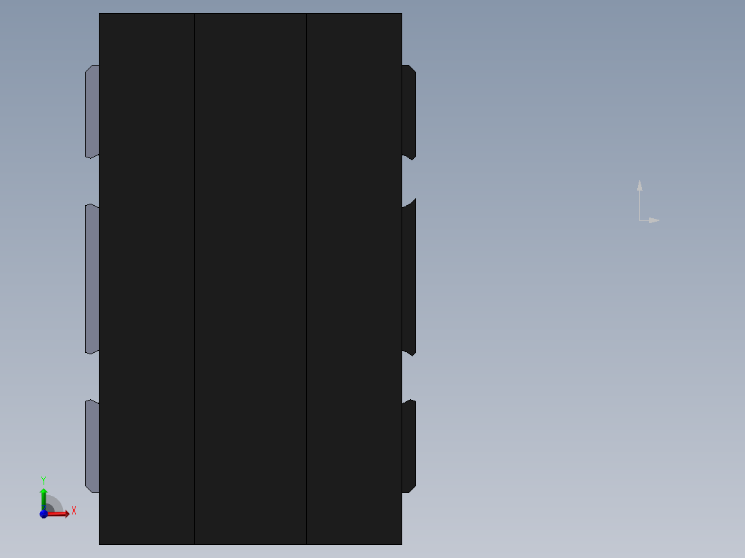 夹紧气缸体前视图