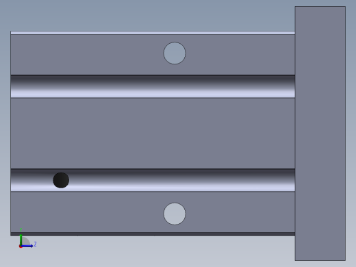 夹紧气缸体左视缩略图