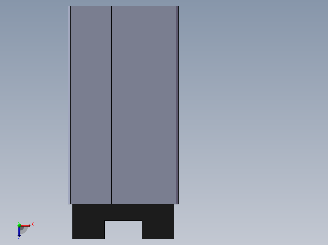 夹紧气缸体俯视图