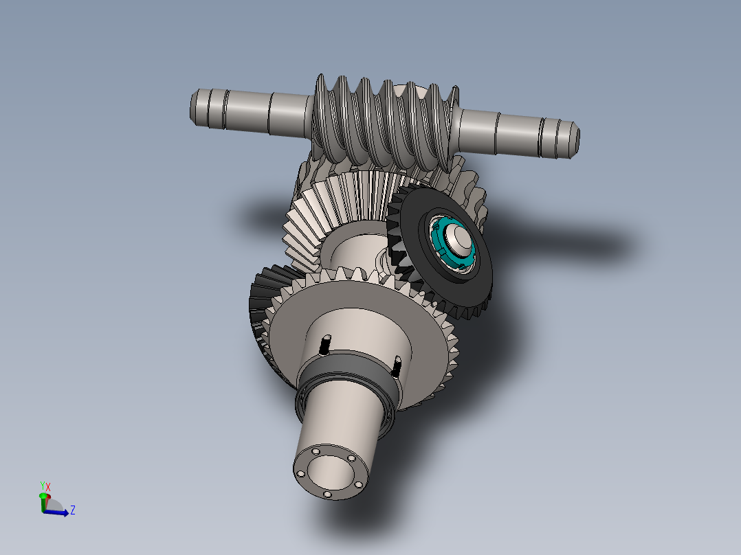差动齿轮减速器爆炸图3D模型图纸 Solidworks设计