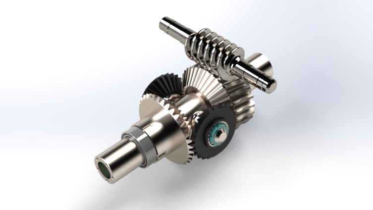 差动齿轮减速器爆炸图3D模型图纸 Solidworks设计