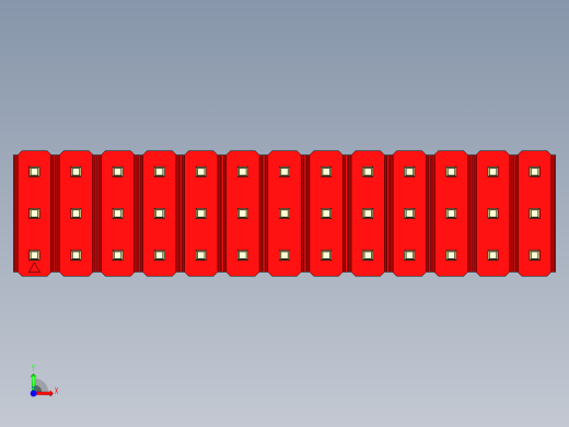 彩色公头100mil（2.54mm）系列-DS1021_red_3x13p_100mil_Type43_rev1.0前视缩略图