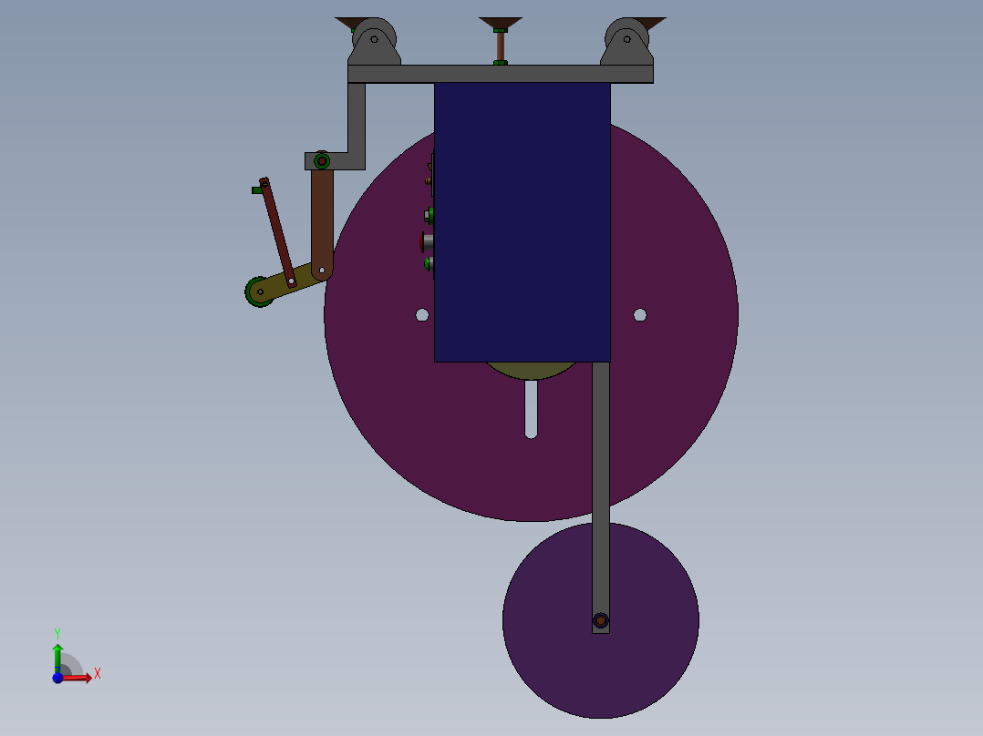 垂直收料机前视图