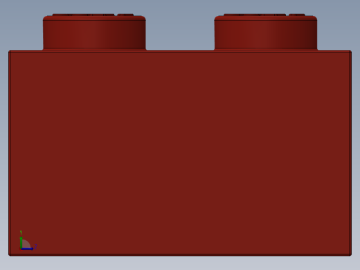 乐高套装 4421基本积木-300721 Bright Red Brick 2 x 8.SLDPRT左视缩略图