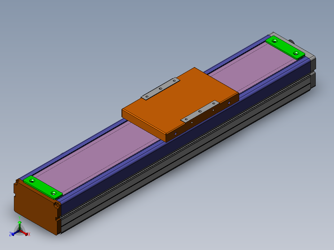 MCH丝杆全封闭MCH12-M-100W正等轴测图