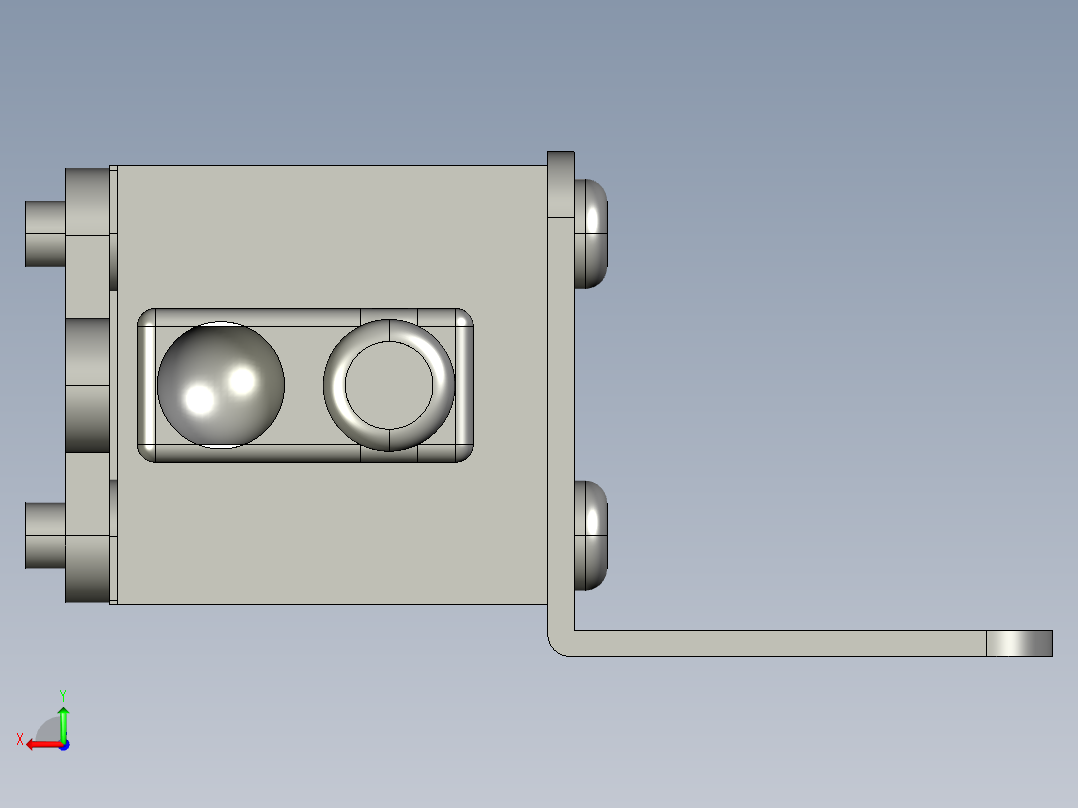 基恩士IB-10_kc图纸模型后视图