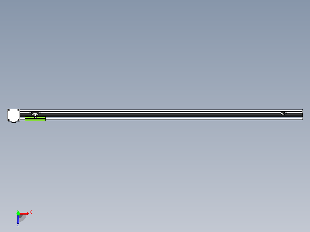 同步带滑台-半封闭B13-L90-S1700-R-Z86-D3俯视图