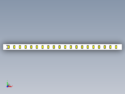 LED条形金属芯PCB，2x 10 SMD LED并联前视缩略图
