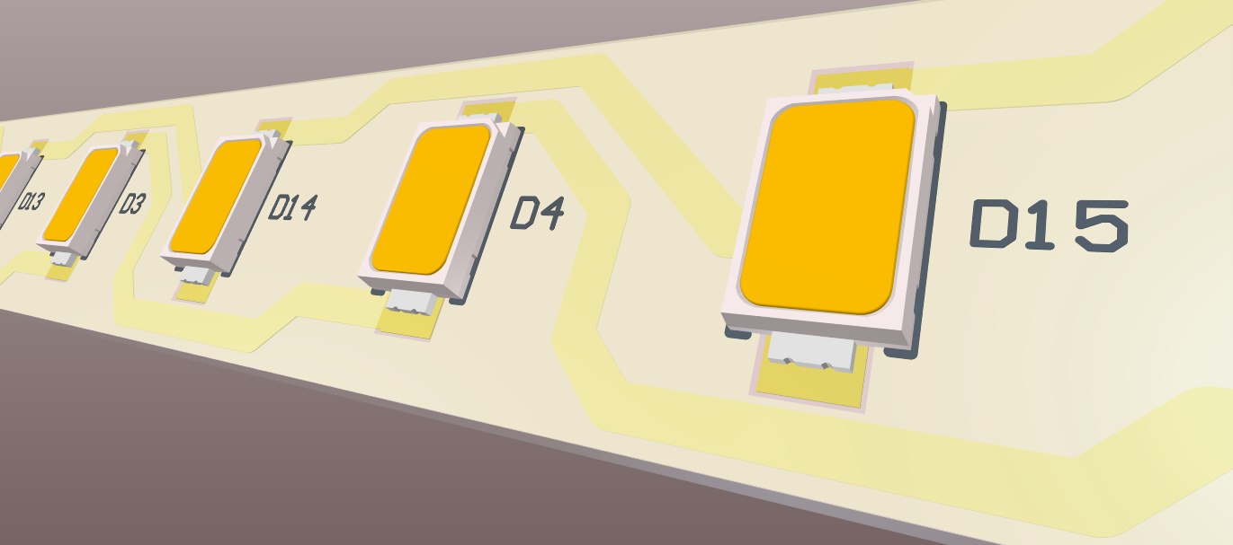 LED条形金属芯PCB，2x 10 SMD LED并联