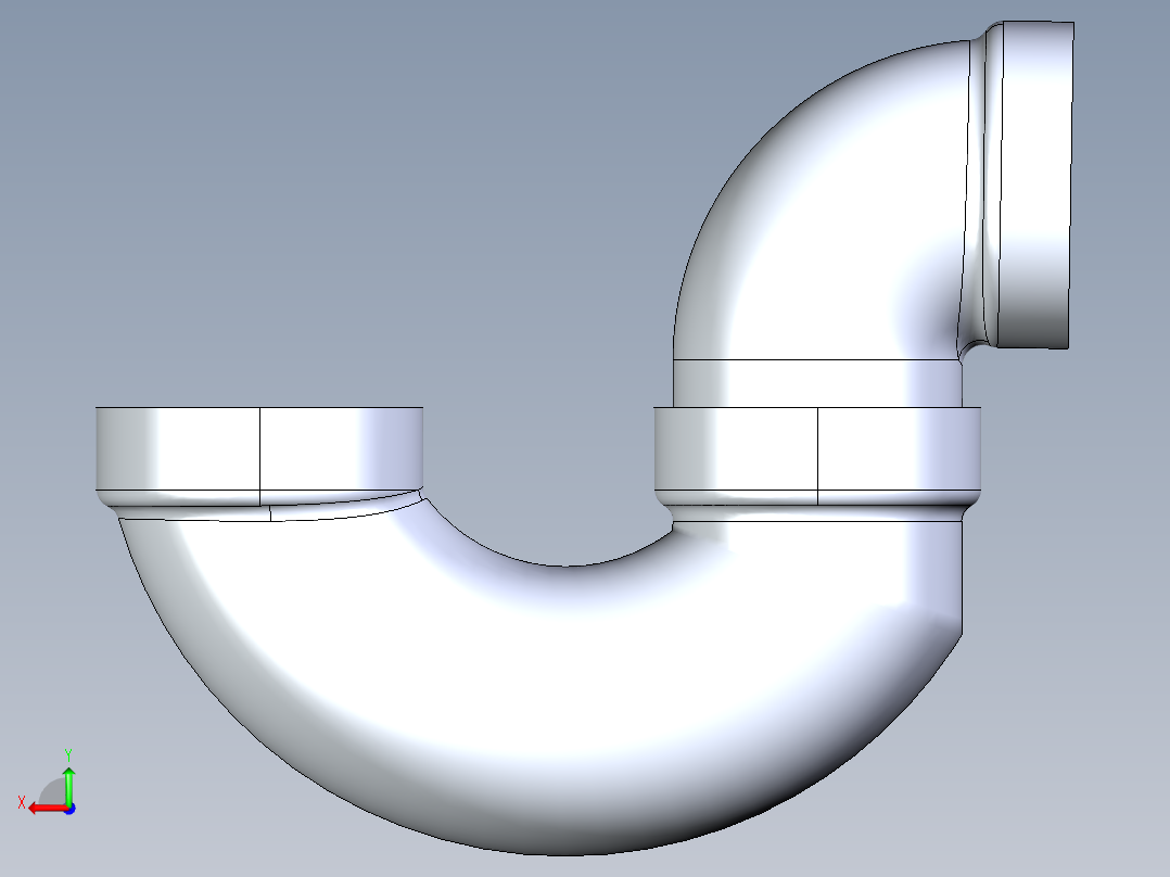 船舶管路系统S27_SeaDrainPLUS_P-Trap-SxS_37E172003_3in Sea Drain Plus - P-Trap-SxS后视图