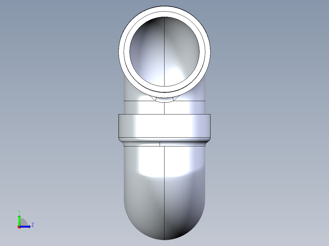 船舶管路系统S27_SeaDrainPLUS_P-Trap-SxS_37E172003_3in Sea Drain Plus - P-Trap-SxS左视图