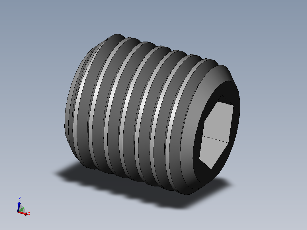DIN 913-ISO 4026 固定螺钉-M24 L=25.SLDPRT主视图