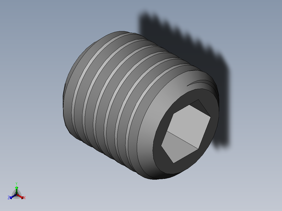 DIN 913-ISO 4026 固定螺钉-M24 L=25.SLDPRT正等轴测图