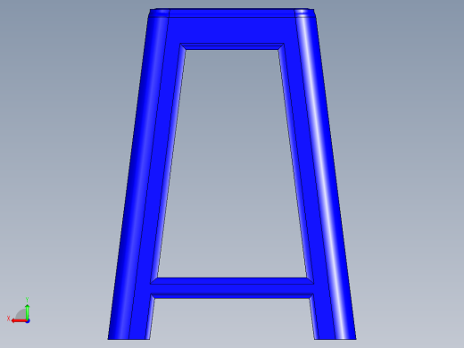 塑料方凳子模型后视缩略图