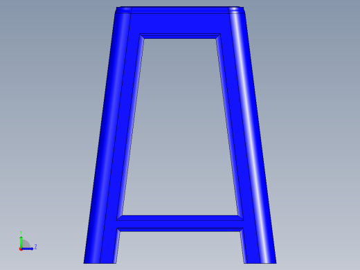 塑料方凳子模型左视缩略图