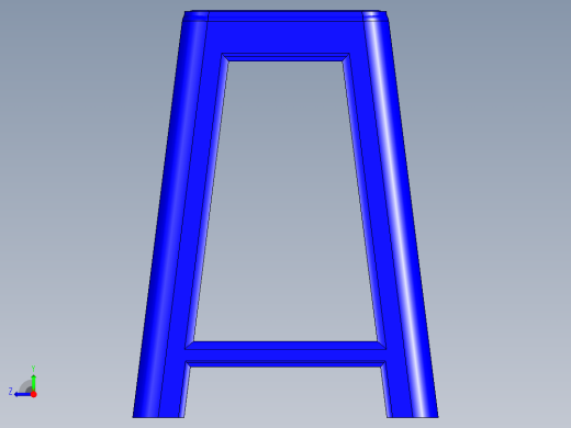 塑料方凳子模型右视缩略图