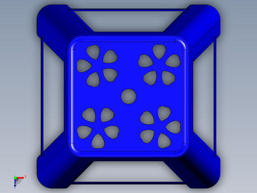 塑料方凳子模型俯视缩略图