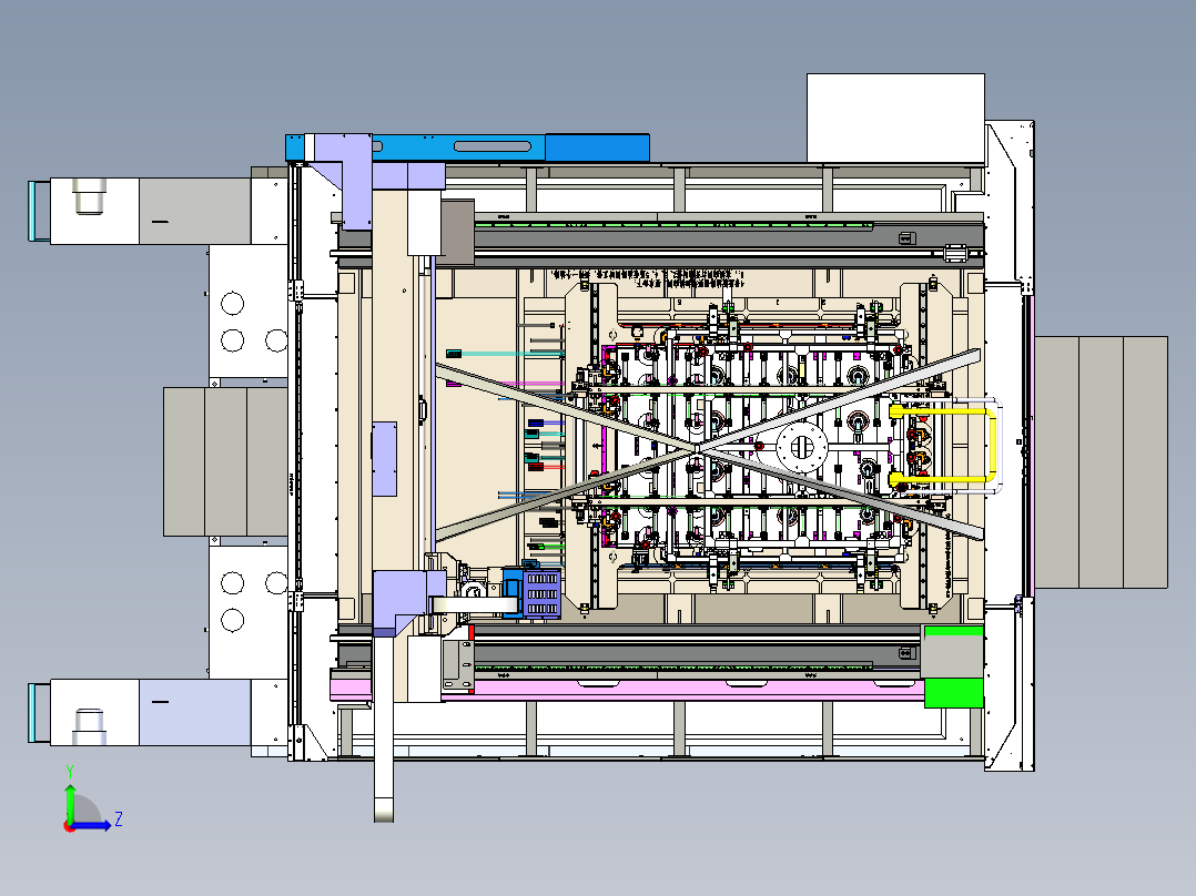 SHY-A2030 总装动柱龙门左视图