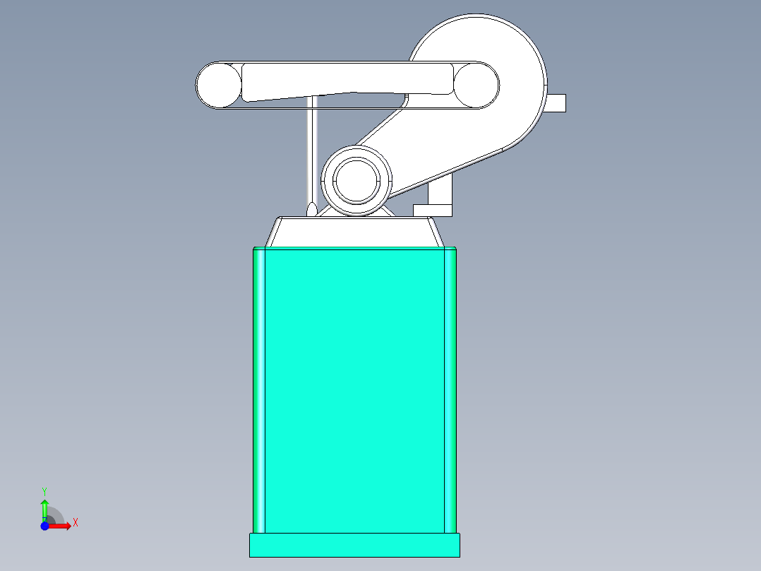 立式砂带磨光机前视图
