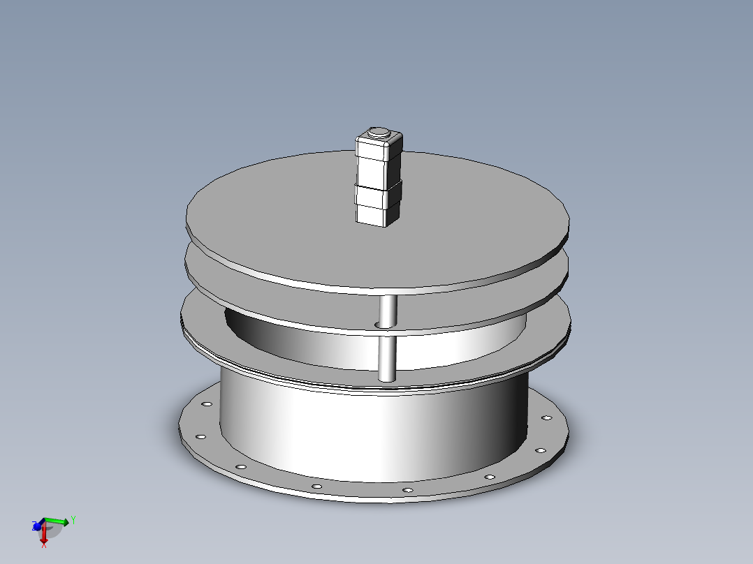 冷风引入阀门三维SW2016带参