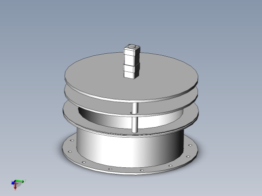 冷风引入阀门三维SW2016带参