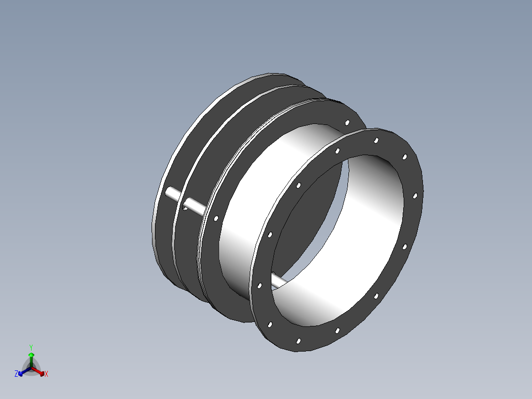 冷风引入阀门三维SW2016带参正等轴测图