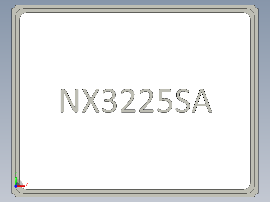 元器件3D封装NX3225SA151前视图