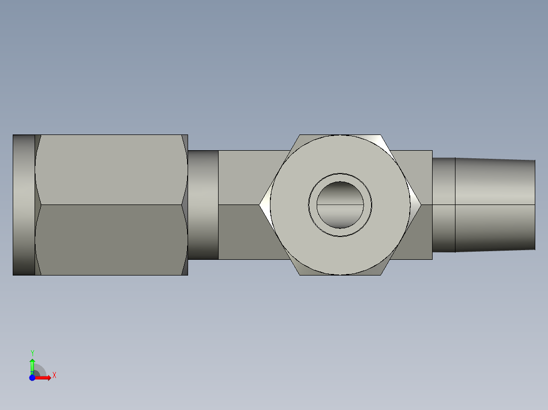 卡套式工业通用硬管接头4_rbu-s前视图