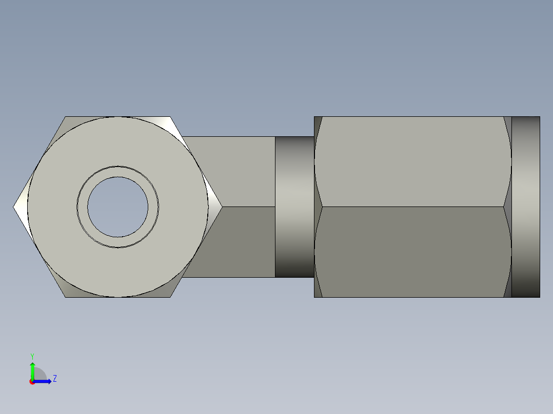卡套式工业通用硬管接头4_rbu-s左视图