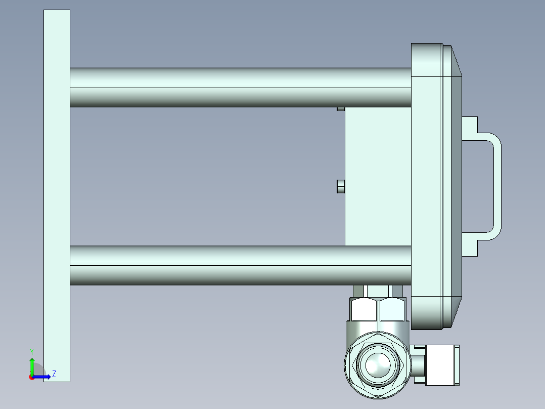 MCLG-C笔记本CNC工装夹具三维模型-CNC4-1214左视图