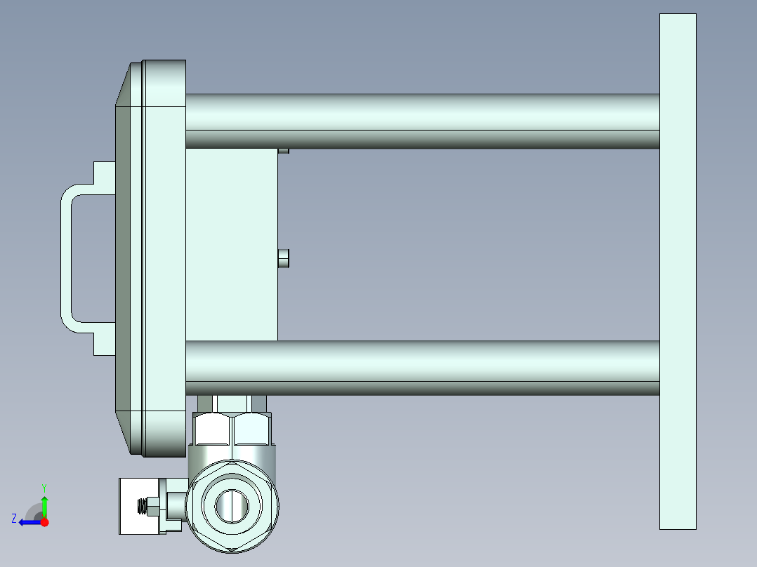 MCLG-C笔记本CNC工装夹具三维模型-CNC4-1214右视图