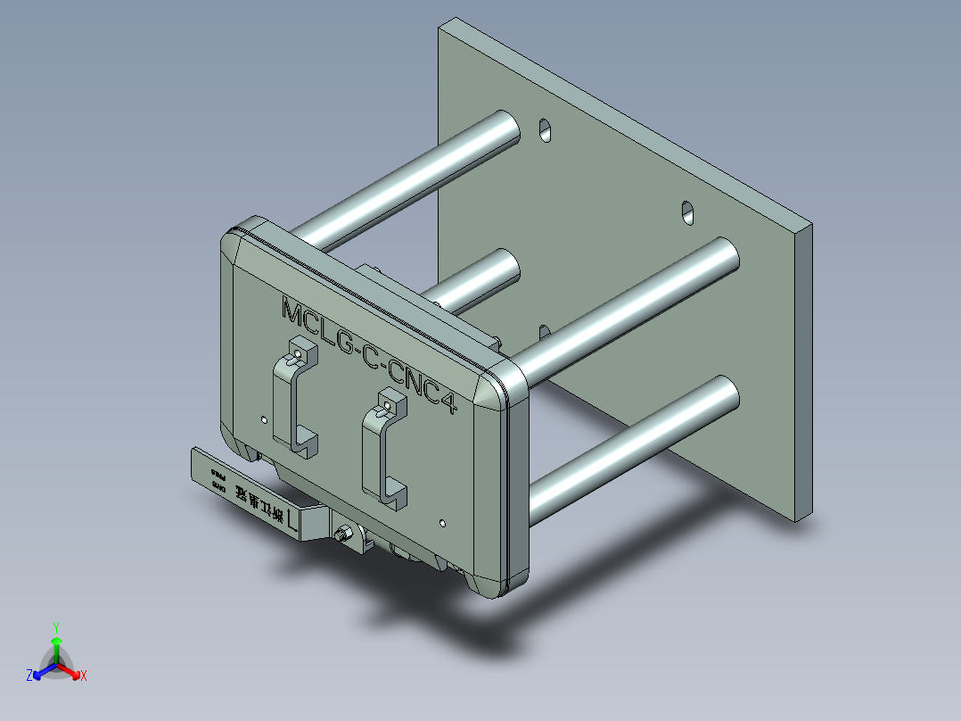 MCLG-C笔记本CNC工装夹具三维模型-CNC4-1214正等轴测图
