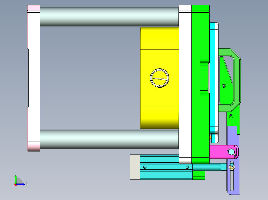C100PA-A-笔记本CNC工装夹具三维模型CNC2-1222左视图