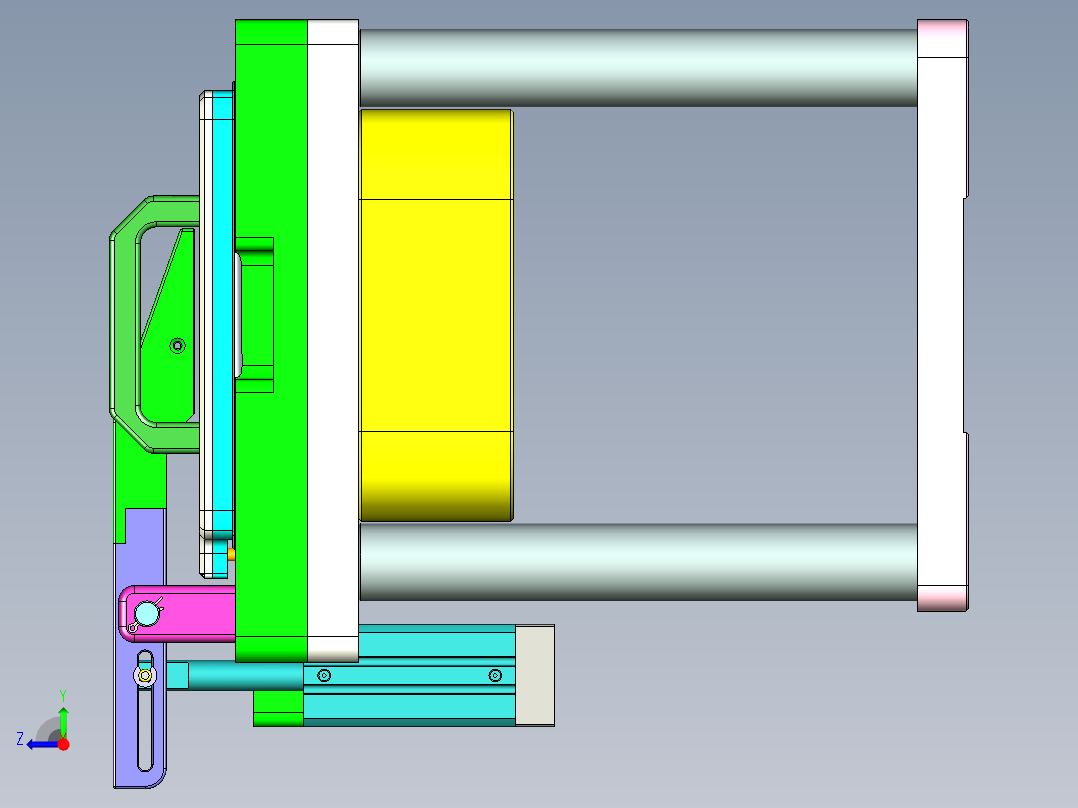 C100PA-A-笔记本CNC工装夹具三维模型CNC2-1222右视图
