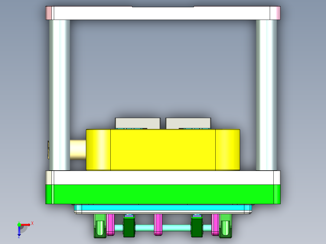 C100PA-A-笔记本CNC工装夹具三维模型CNC2-1222俯视图