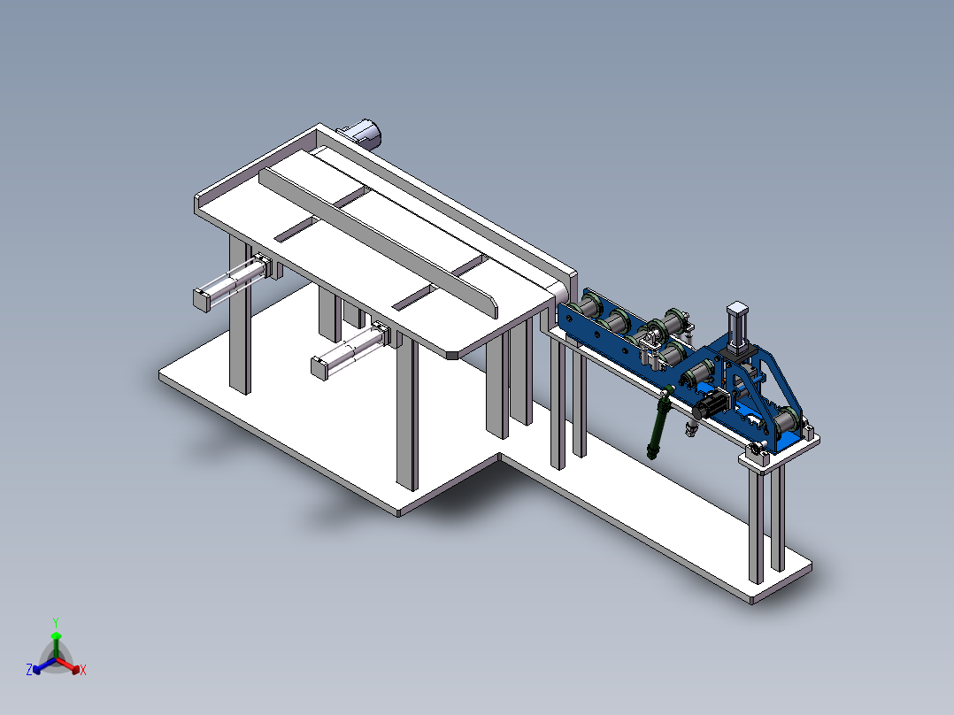 方管弯管成型机sw18正等轴测图