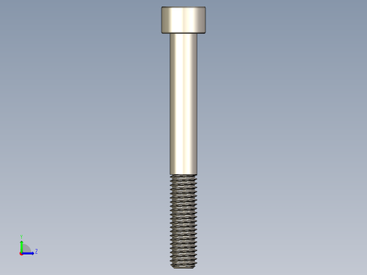 Screw_DIN_912_M8x70_A2.STEP公制内六角螺钉左视缩略图