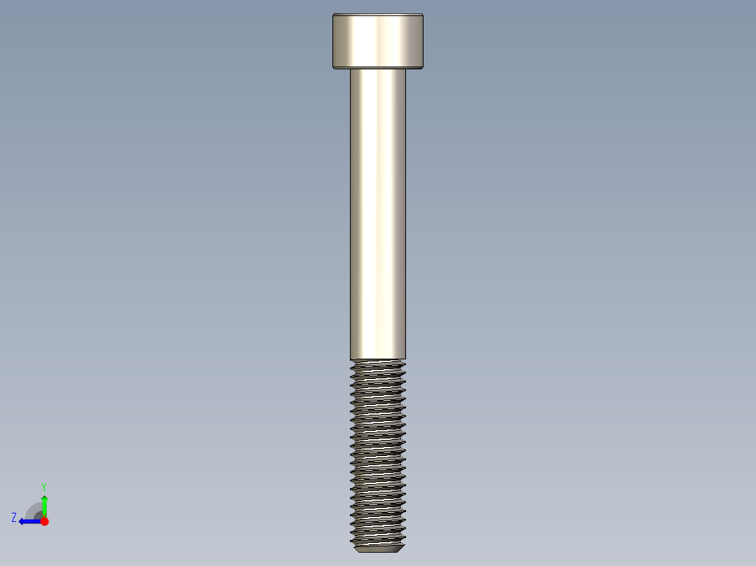 Screw_DIN_912_M8x70_A2.STEP公制内六角螺钉右视图
