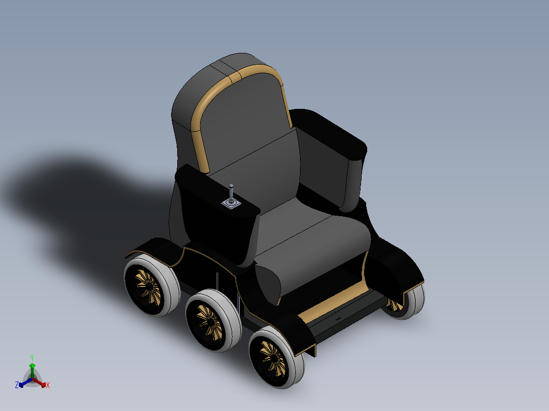 轮椅(35)正等轴测图