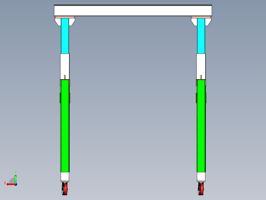 移动式门式起重机   x_t后视图
