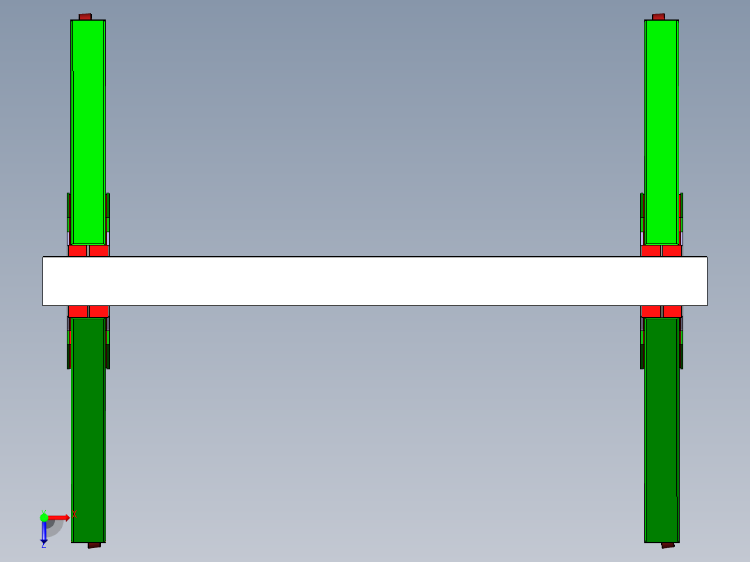 移动式门式起重机   x_t俯视图