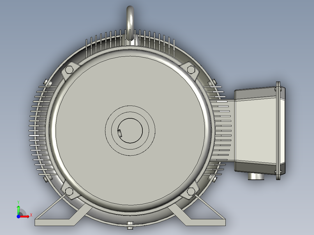 YE3-4三相异步电动机(IMB3)(右侧出线)YE3-160M-4前视图