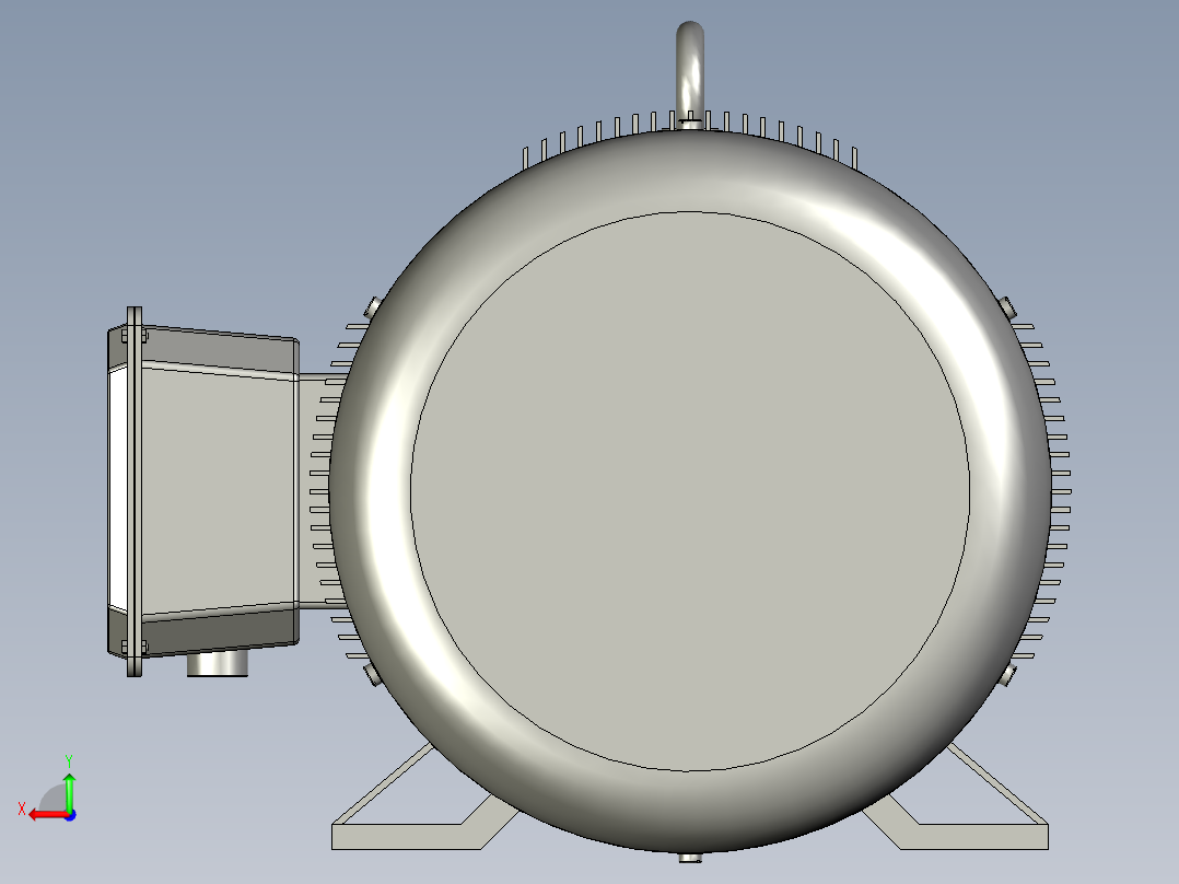 YE3-4三相异步电动机(IMB3)(右侧出线)YE3-160M-4后视图