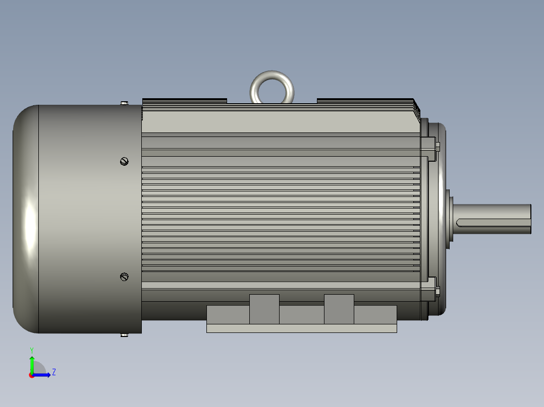 YE3-4三相异步电动机(IMB3)(右侧出线)YE3-160M-4左视图