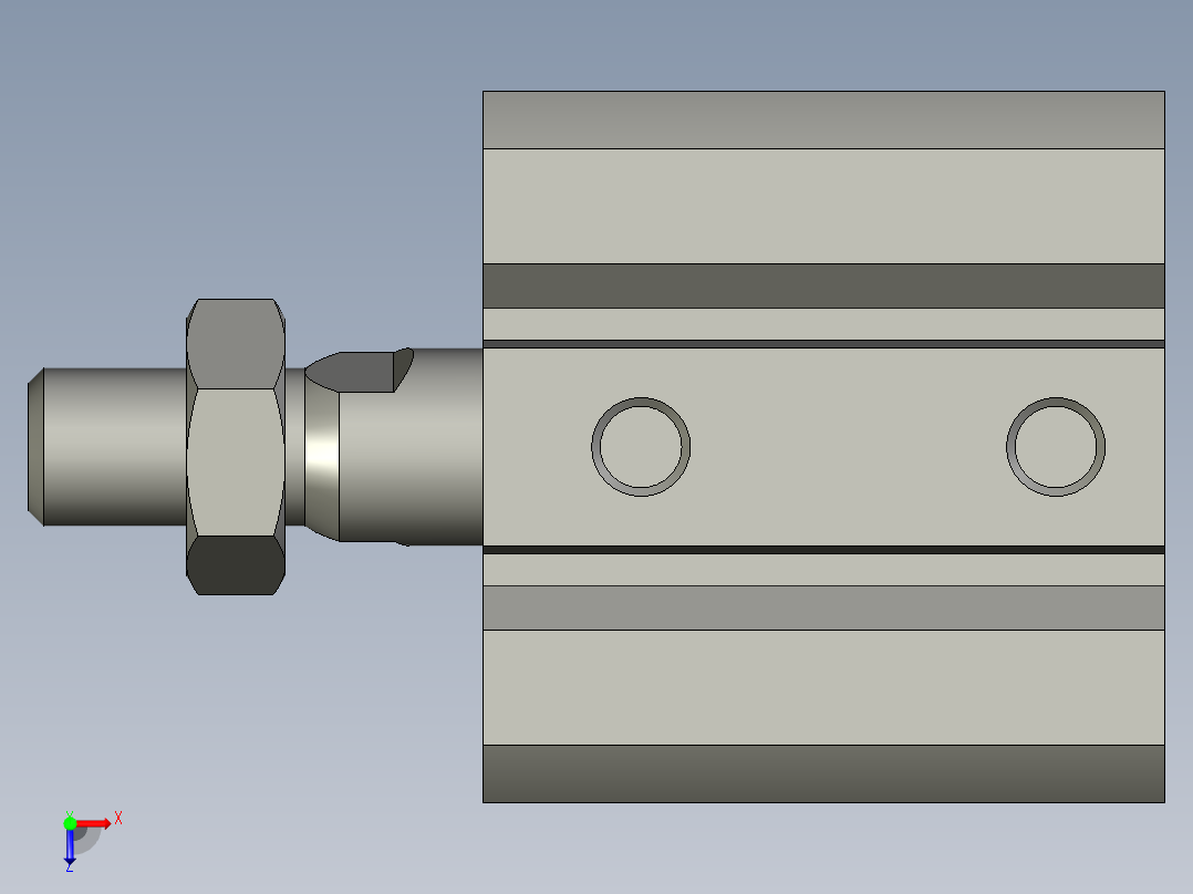 11CQ2B20-15DM(SMC汽缸)俯视图