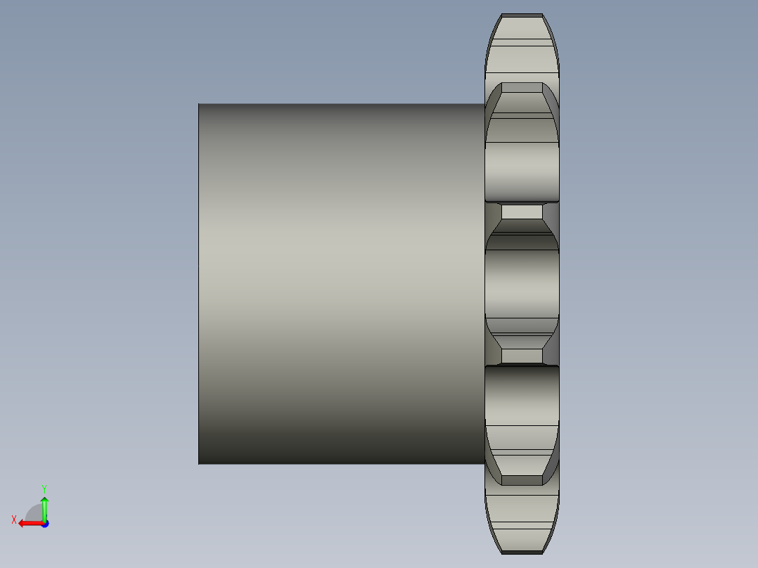 链轮08B-12螺旋轴后视图