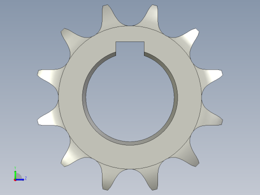 链轮08B-12螺旋轴左视缩略图